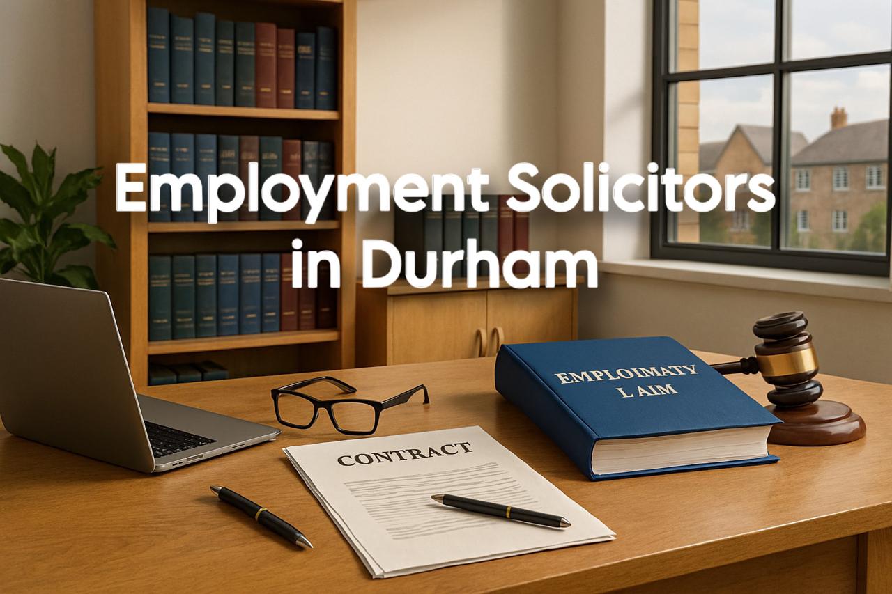 Experienced Employment Solicitors in Durham providing professional legal advice and support for workplace disputes and employment law matters.