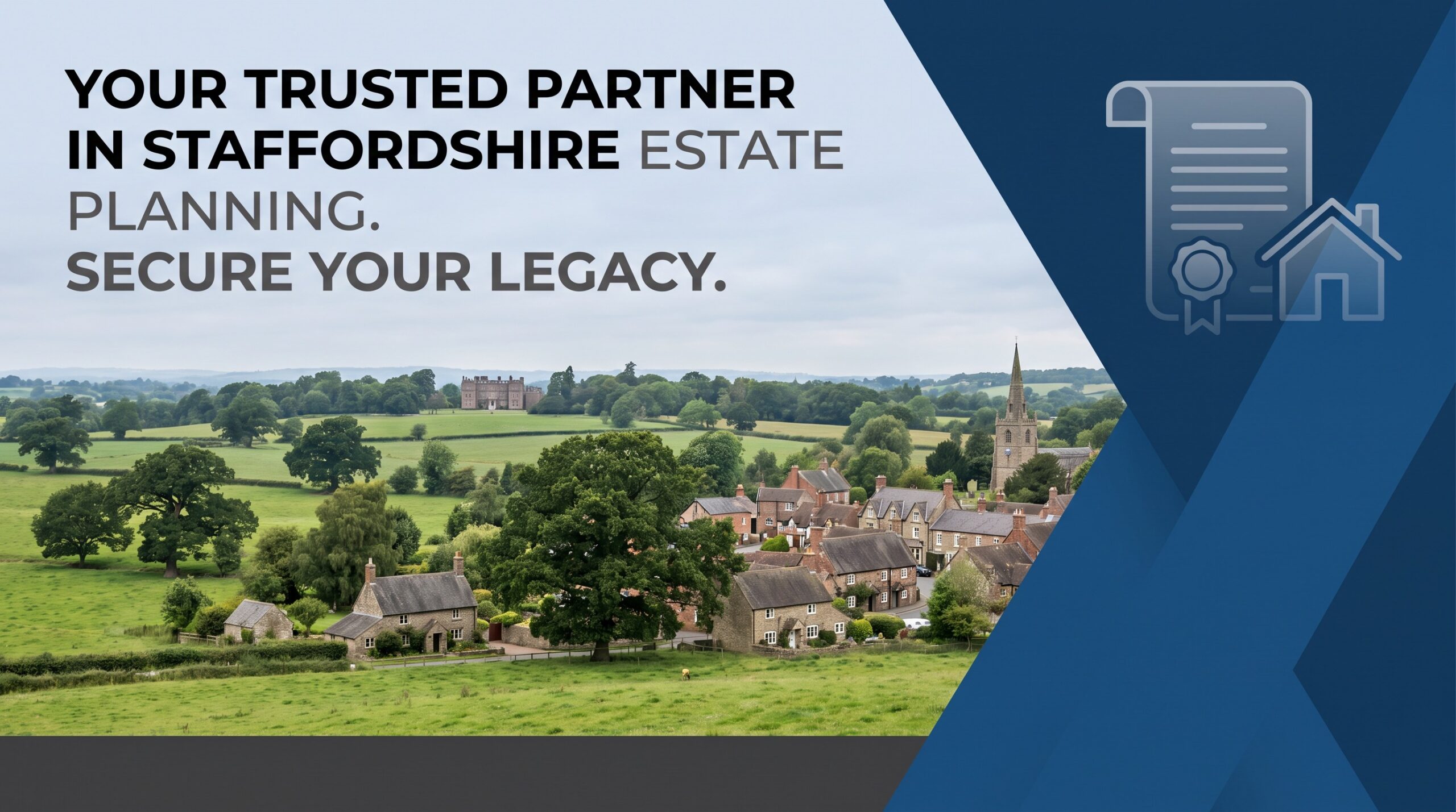 Estate planning guidance for families in Staffordshire, covering Wills, LPAs, trusts, farms, property, land and Inheritance Tax.