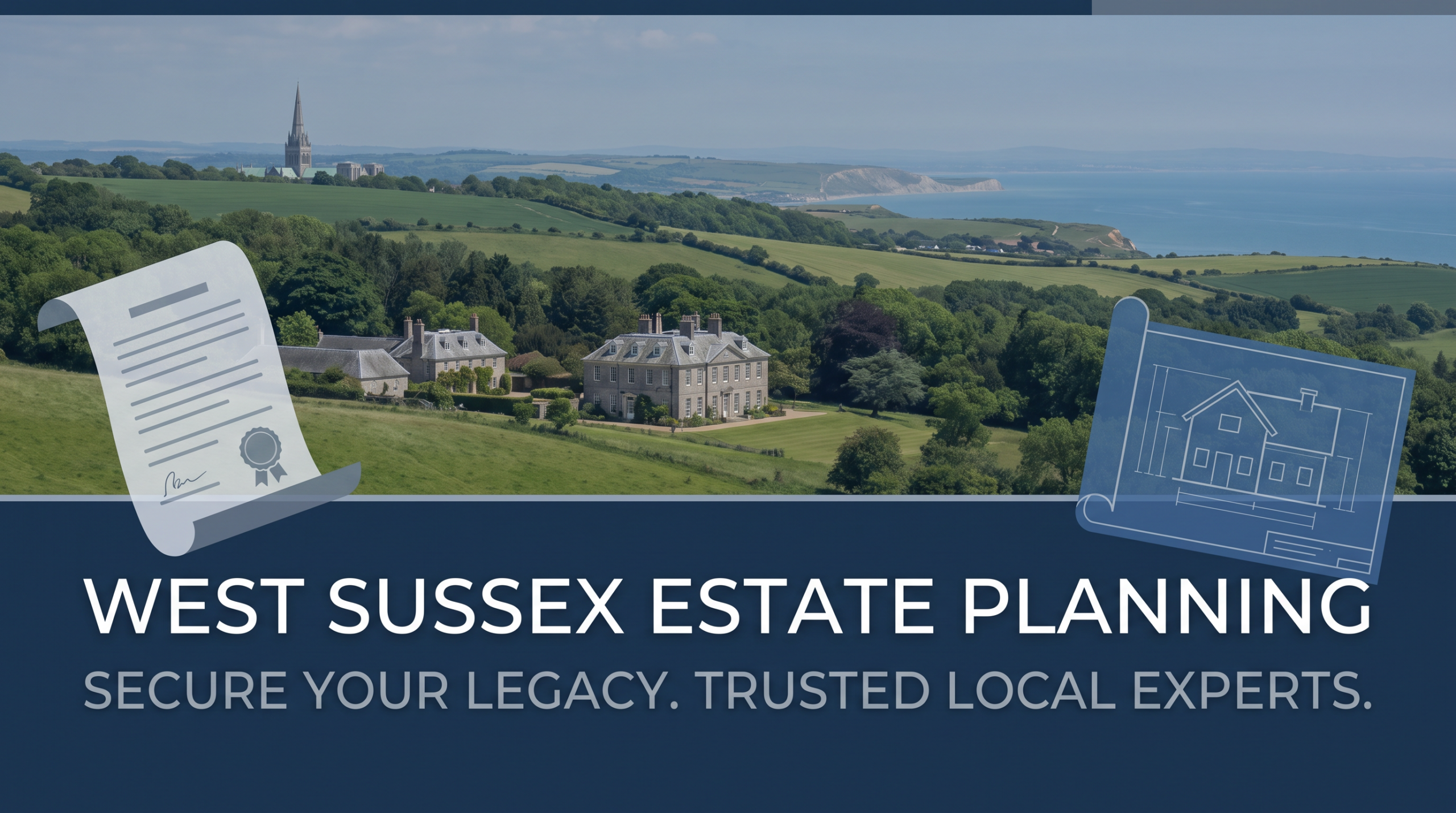 Estate planning guidance for families in West Sussex, covering Wills, LPAs, trusts, property, farms, land and Inheritance Tax.
